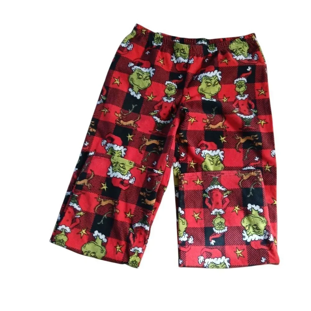 Dr. Seuss Grinch Pajama Set - Long Sleeve Fleece New No Tags Size Small - Picture 11 of 12